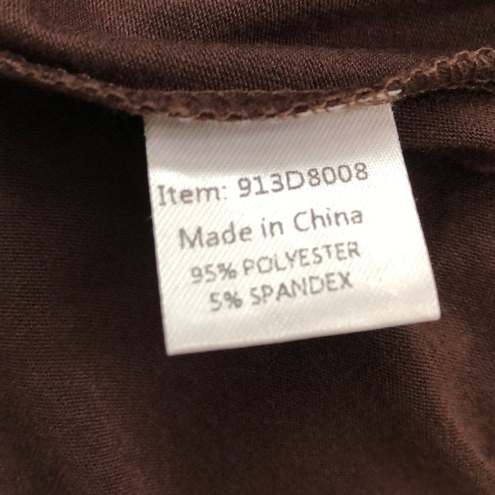 Brown Long Sleeve  A-Line Tunic Dress - Picture 7 of 8